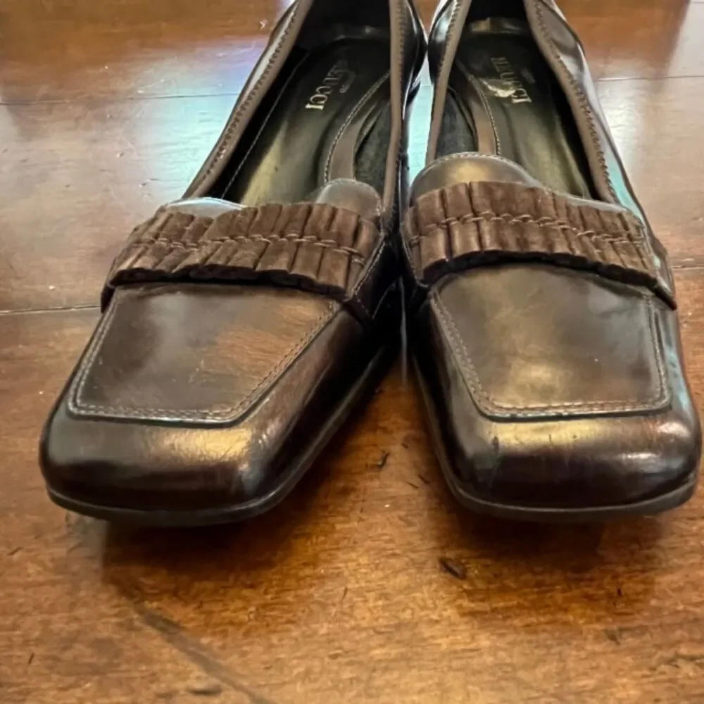 Sesto Meucci Women's Brown Metallic Wedge Heels Slip On Size 7.5‎